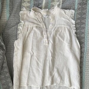 J. Crew Women's Cream Sleeveless Top